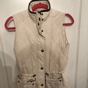 Off White Padded Drawstring Vest